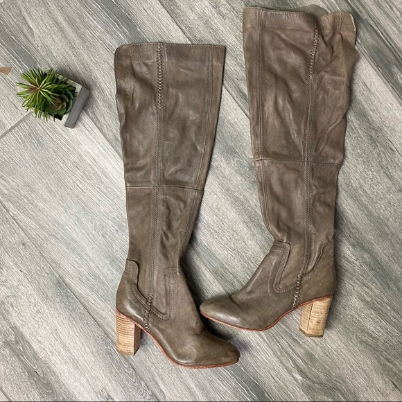 Free People Taupe/ Grey Over the Knee boots size 38 - Picture 4 of 15